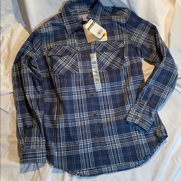 NWT Carhartt Plaid Button Up Shirt S - Picture 1 of 8